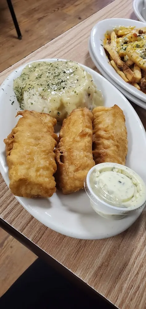 Fish and Mashed Potatoes with Gravy